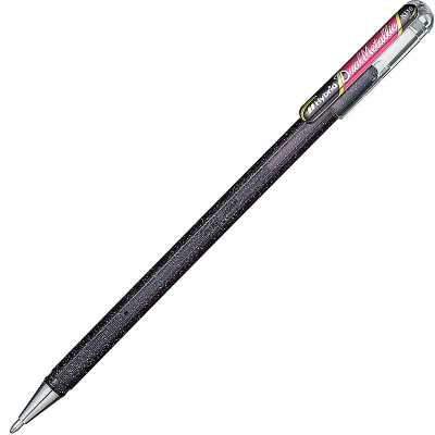 Ручка гелевая Pentel 1.0мм Hybrid Dual Metallic чернила 'хамелеон' черный + красный металлик